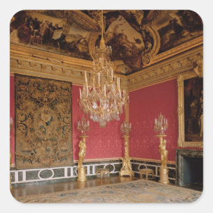 De Salon d'Apollon (Apollo Room) met tapisserieën Vierkante Sticker