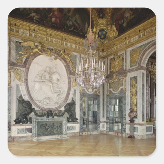 De Salon de la Guerre 1678-84 Vierkante Sticker (Voorkant)