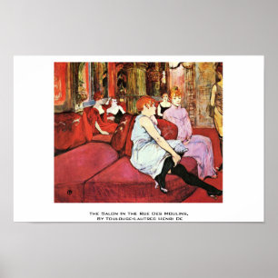 De Salon in de Rue Des Moulins Poster