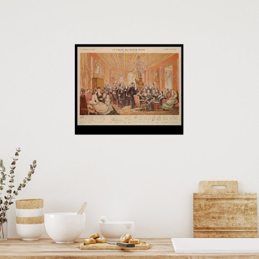 De Salon van Victor Hugo Poster (Keuken)