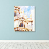 De Salute, Venetië, van John Singer Canvas Afdruk (Insitu (Houten vloer))