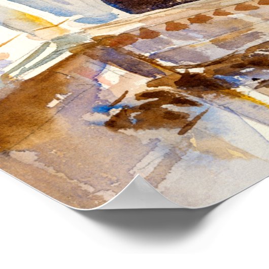 De Salute, Venetië, van John Singer Poster (Hoek)