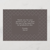 De samengedrukte Tekst Afstuderen Dank u met Foto Bedankkaart (Achterkant)