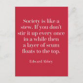 De samenleving is als een Stew Quote Briefkaart (Voorkant)