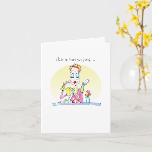 De samenstelling houdt u jonge notecard kaart (Gele Bloem)