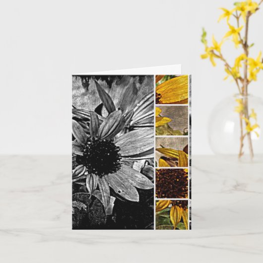 De Samenvatting van de zonnebloem Kaart (Gele Bloem)