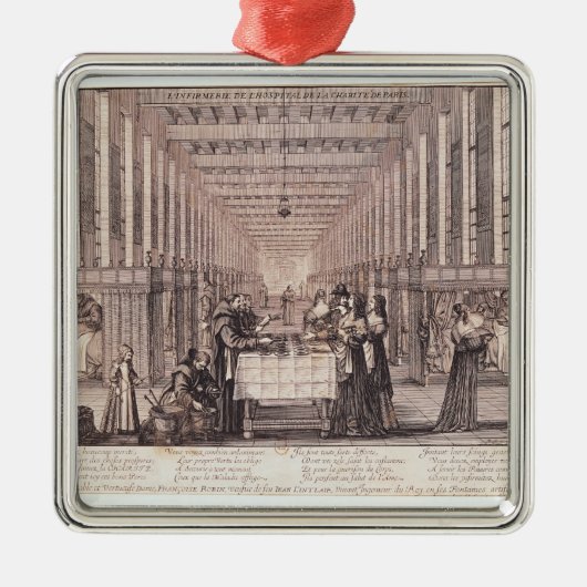 De samenvatting van de zusters van de liefdadighei metalen ornament (Voorkant)