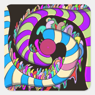 De samenvatting vierkante sticker