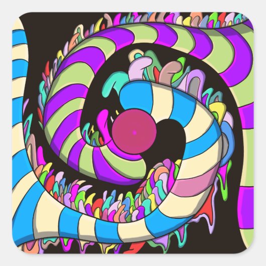 De samenvatting vierkante sticker (Voorkant)