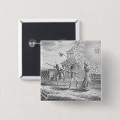 De samenzwering van Babeuf, jaar 4 Vierkante Button 5,1 Cm (Voorkant /achterkant)
