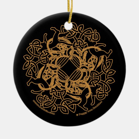 De Samhain Katten Celtic Ornament (Voorkant)