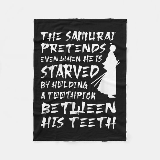 De samoerai doet alsof hij wijs uitgehongerd is fleece deken (Voorkant)