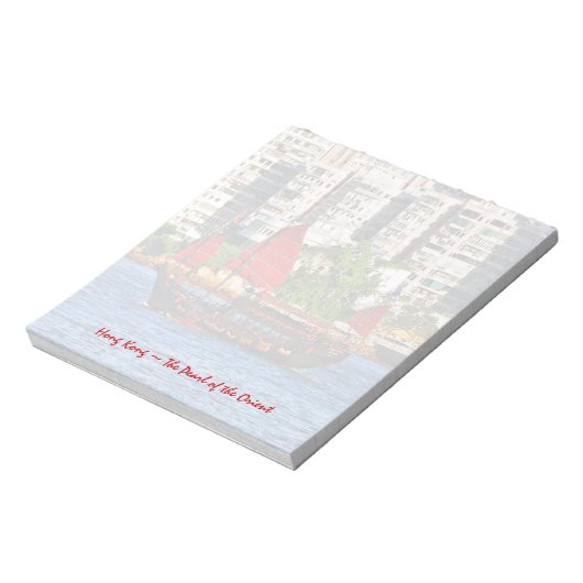 De Sampan van Hong Kong de Parel van het Oosten Notitieblok (Linkerzijde)