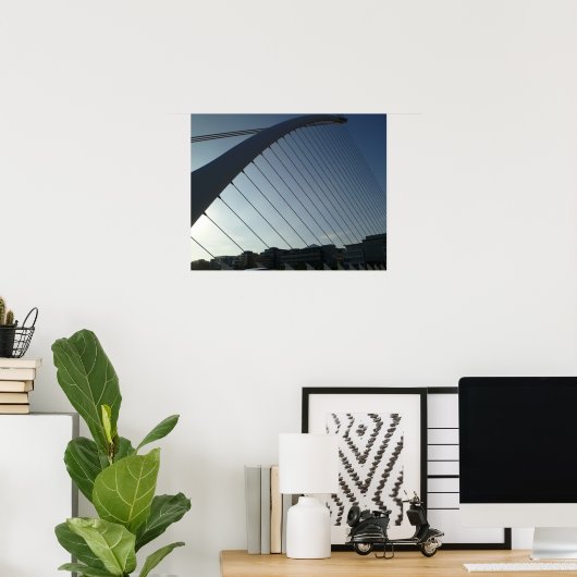 De Samuel Beckett Bridge, Dublin Poster (Thuiskantoor)