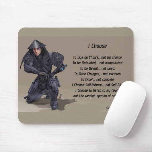 De Samurai-code MousePad Muismat (Met muis)