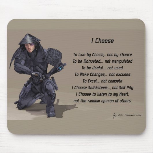 De Samurai-code MousePad Muismat (Voorkant)