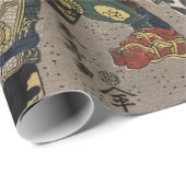 De samurai-strijders Tadanori en Noritsune Cadeaupapier (Rol Hoek)