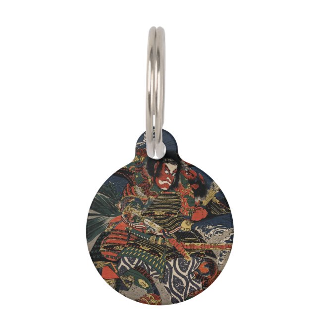 De samurai-strijders Tadanori en Noritsune Huisdierpenning (Voorkant)