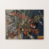 De samurai-strijders Tadanori en Noritsune Legpuzzel (Horizontaal)