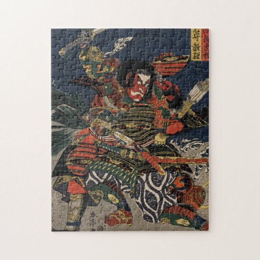 De samurai-strijders Tadanori en Noritsune Legpuzzel (Verticaal)