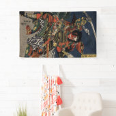 De samurai-strijders Tadanori en Noritsune Spandoek (Insitu)