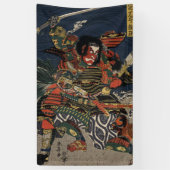 De samurai-strijders Tadanori en Noritsune Spandoek (Verticaal)