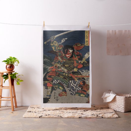 De samurai-strijders Tadanori en Noritsune Stof (Voorbeeld)