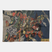 De samurai-strijders Tadanori en Noritsune Theedoek (Horizontaal)