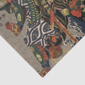 De samurai-strijders Tadanori en Noritsune Tissuepapier (Detail)