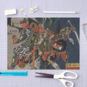 De samurai-strijders Tadanori en Noritsune Tissuepapier (Craft)