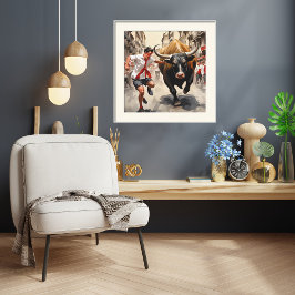 De San Fermin parade in Spanje Print