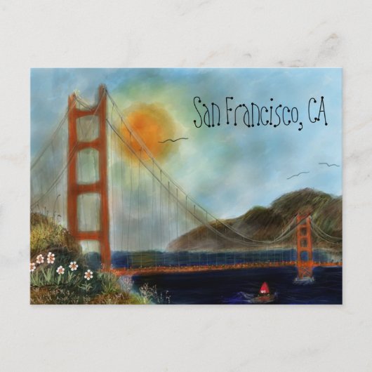 De San Francisco Golden Gate Bridge Postcars Briefkaart (Voorkant)
