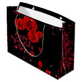 de San Valentín con rosas rojas Groot Cadeauzakje (Achterkant Gekanteld)