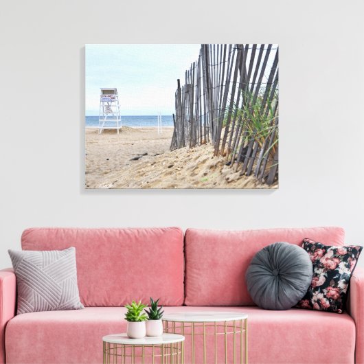 De Sand Dune Beaches of Montauk, NY Canvas Afdruk (Insitu (Woonkamer))