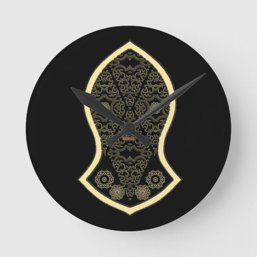 De sandaal van de profeet (Golden) Ronde Klok (Voorkant)