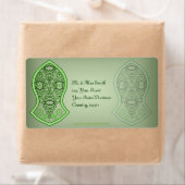 De sandaal van de profeet (groen) etiket (Insitu)