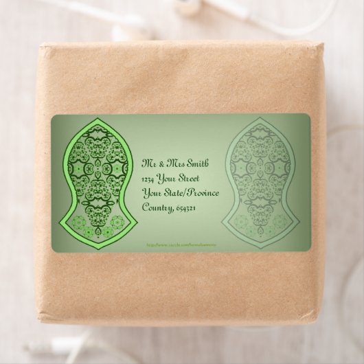 De sandaal van de profeet (groen) etiket (Insitu)