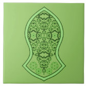 De sandaal van de profeet (groen) tegeltje (Voorkant)