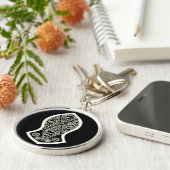 De sandaal van de profeet (wit) sleutelhanger (Zijkant)