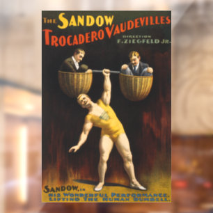 De Sandow Eugen Sandow variété krachtpatser Raamsticker