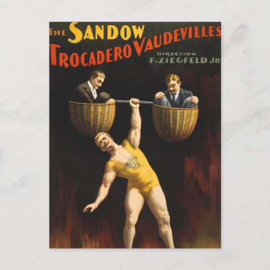 De Sandow Eugen Sandow Vaudeville Gewichtheffer Briefkaart (Voorkant)