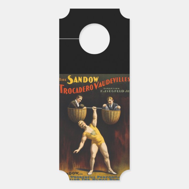 De Sandow Eugen Sandow Vaudeville Gewichtheffer Deurhanger (Voorkant)