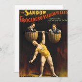 De Sandow Eugen Sandow Vaudeville Gewichtheffer Feestdagenkaart (Voorkant / Achterkant)