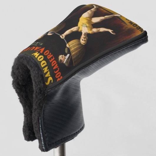 De Sandow Eugen Sandow Vaudeville Gewichtheffer Golfheadcover (3/4 voorkant)