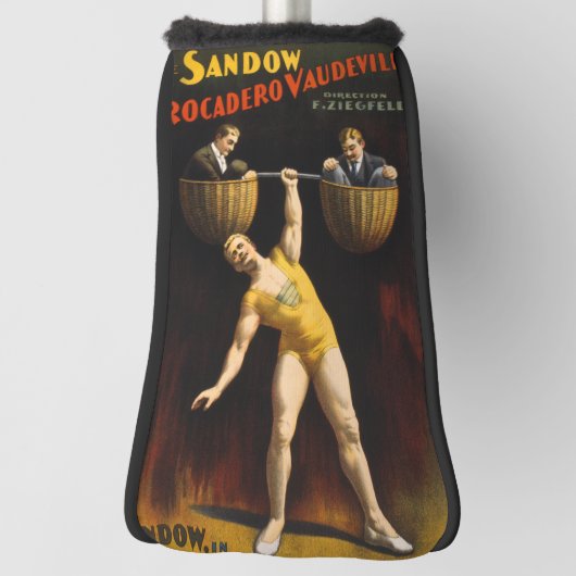 De Sandow Eugen Sandow Vaudeville Gewichtheffer Golfheadcover (Draai 90)