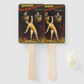 De Sandow Eugen Sandow Vaudeville Gewichtheffer Handwaaier (Voorkant en achterkant)