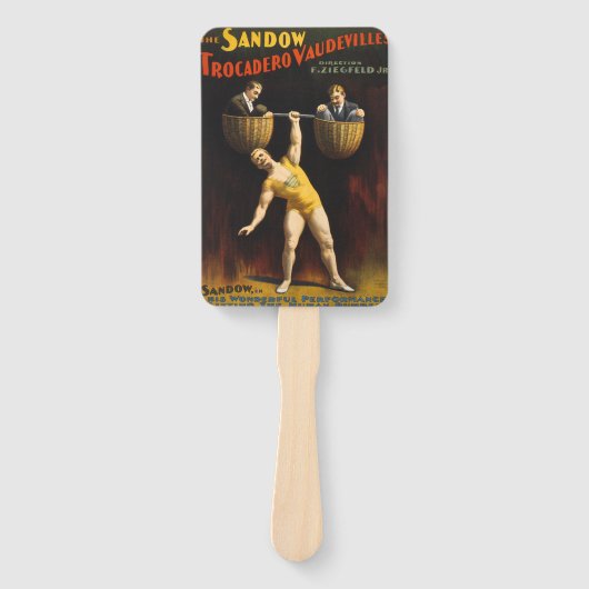 De Sandow Eugen Sandow Vaudeville Gewichtheffer Handwaaier (Voorkant)