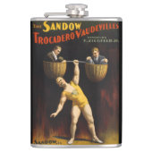 De Sandow Eugen Sandow Vaudeville Gewichtheffer Heupfles (Voorkant)