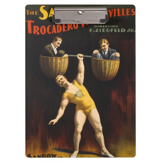 De Sandow Eugen Sandow Vaudeville Gewichtheffer Klembord (Voorkant)