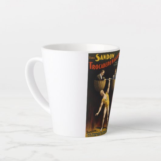 De Sandow Eugen Sandow Vaudeville Gewichtheffer Latte Mok (Linkerhoek)